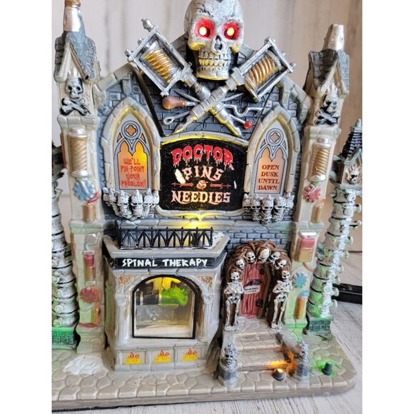 Lemax Doctor Pins & Needles AS IS spooky town Halloween Village accessory - Picture 4 of 15